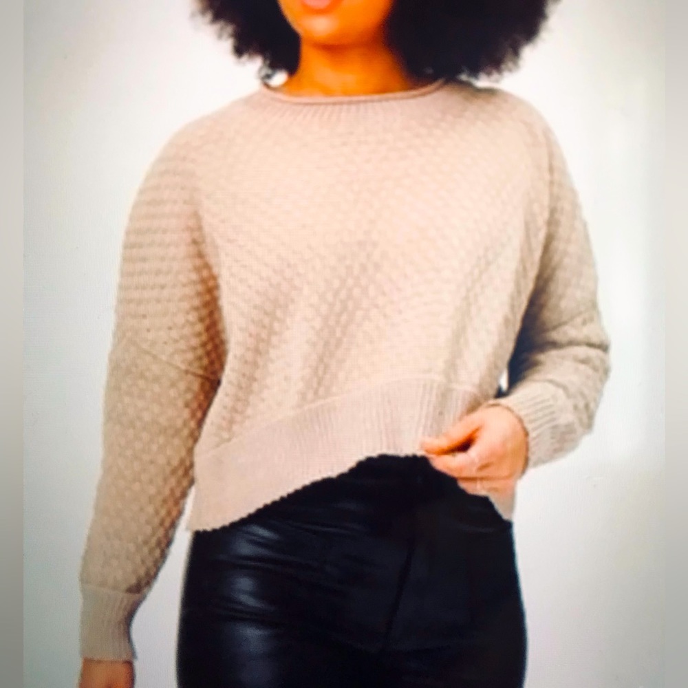 NWT INDUSTRY Putty Crewneck Crop Sweater